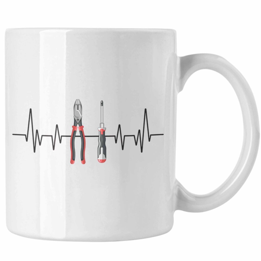 

Тенденция — кружка-инструмент Heartbeat, подарок для мастера-смотрителя, идея подарка для хобби (белая) Trendation, белый