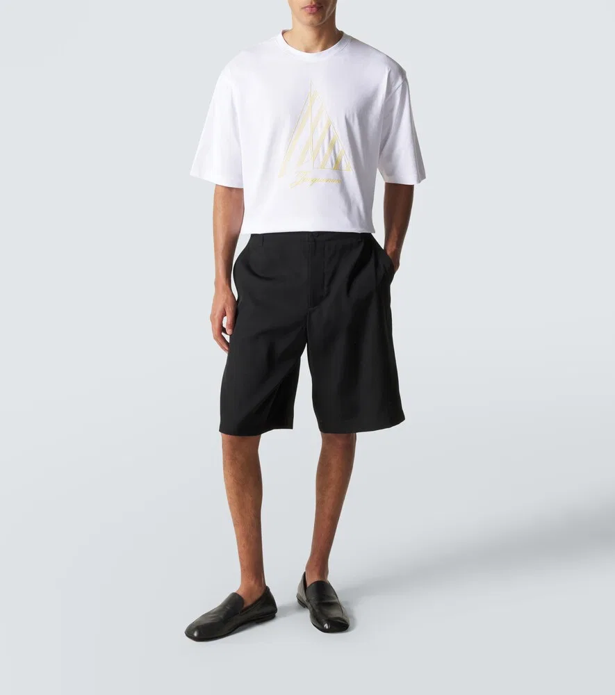 Футболка из хлопкового джерси с вышивкой Voilier Jacquemus, белый — фото 2