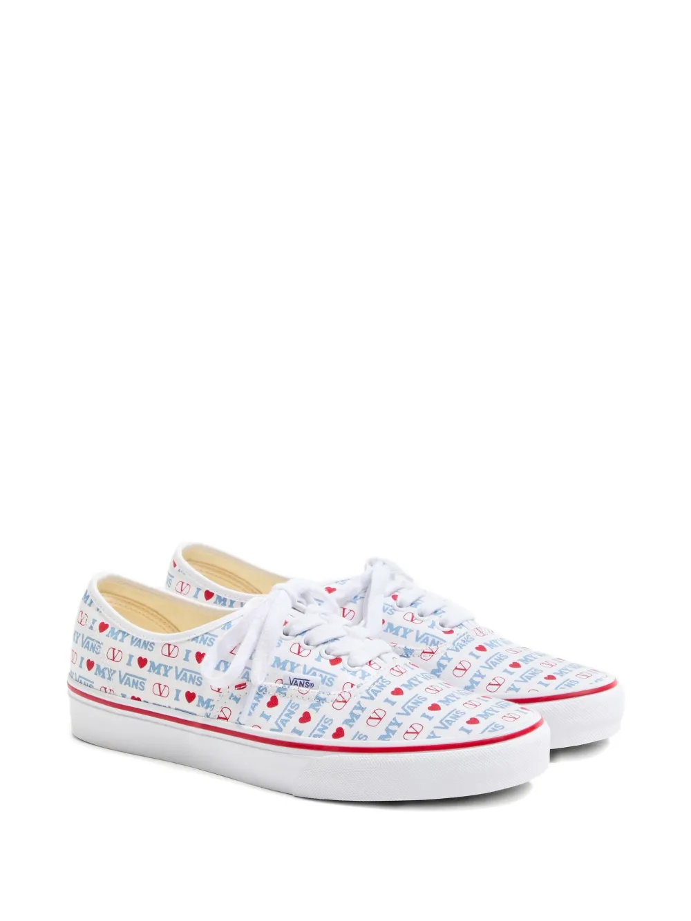 Кроссовки с принтом Love из коллаборации с Vans Valentino Garavani, белый — фото 2