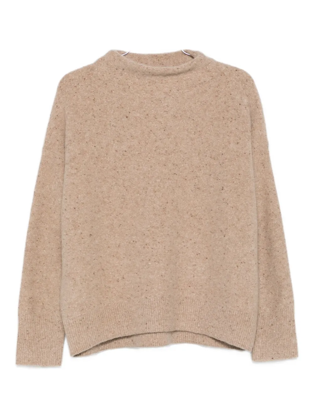 

Свитер в мелкую точку с высоким воротником Vince, коричневый