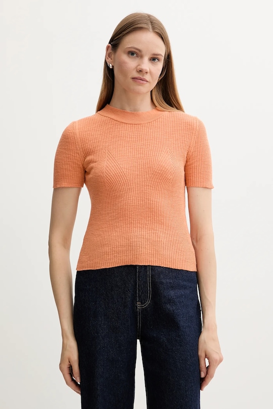 

Свитер с добавлением льна Sisley, оранжевый