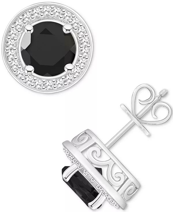 

Серьги-Гвоздики с ореолом из культивированного пресноводного жемчуга и бриллиантов (1/5 карата) из стерлингового серебра (также из оникса, бирюзы и лабрадорита) Macy'S, onyx