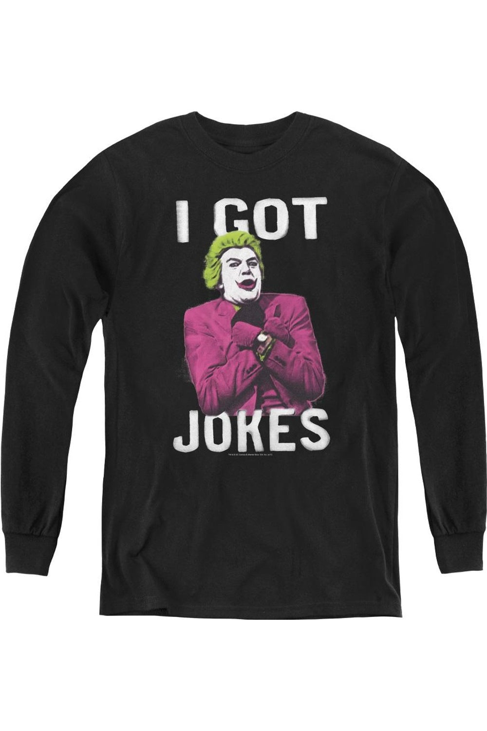 

Футболка с длинным рукавом для детей "Batman Classic TV: Шутки в тему" Gildan, черный
