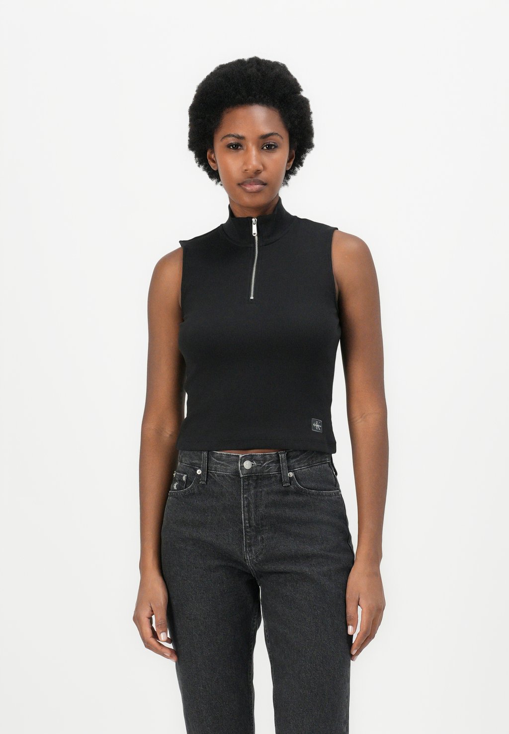 

Топ WOVEN LABEL Calvin Klein Jeans, черный