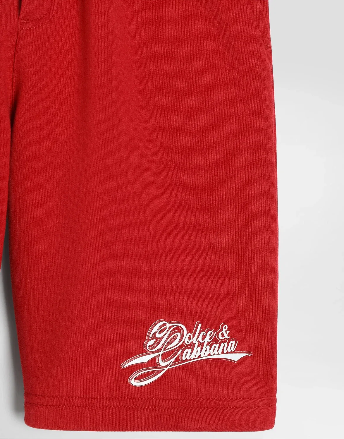 Флисовые шорты-бермуды с логотипом DOLCE & GABBANA, красный — фото 3