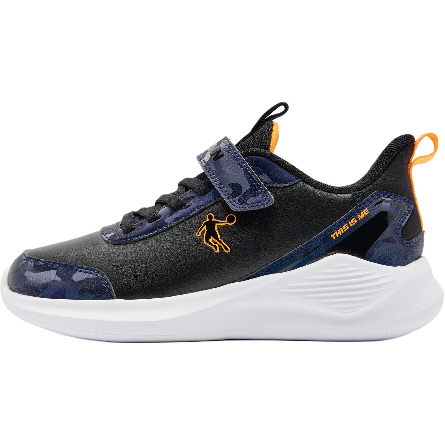 

QIAODAN Амортизирующие и дышащие низкие детские кроссовки для бега black