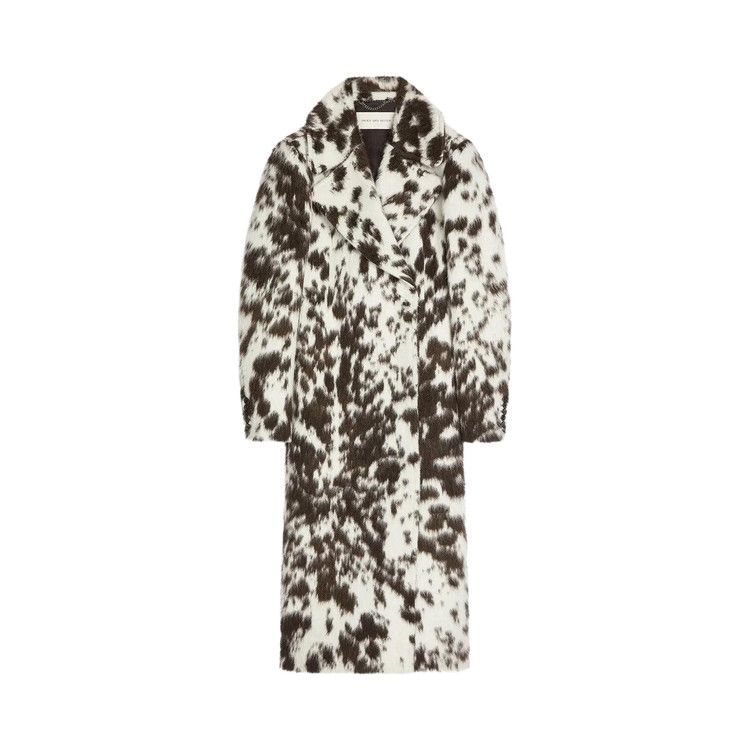 

Пальто Dries Van Noten Spotted Belted Coat, Brown