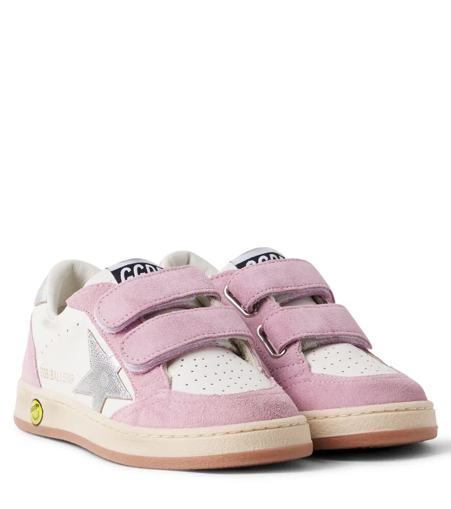 Кроссовки Ball Star из замши Golden Goose Kids, белый
