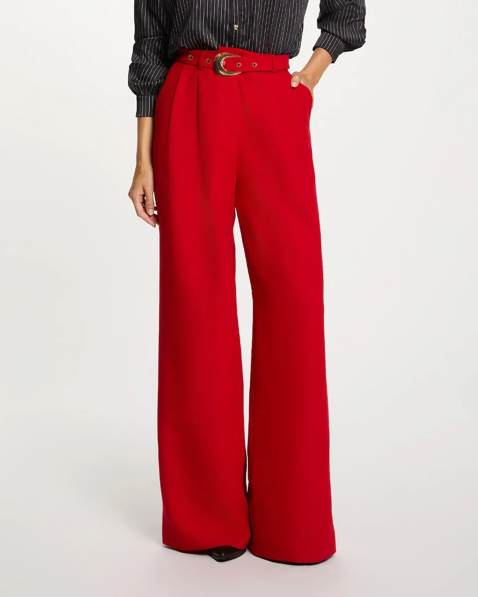 

Женские широкие брюки с высокой талией Morgan, красный