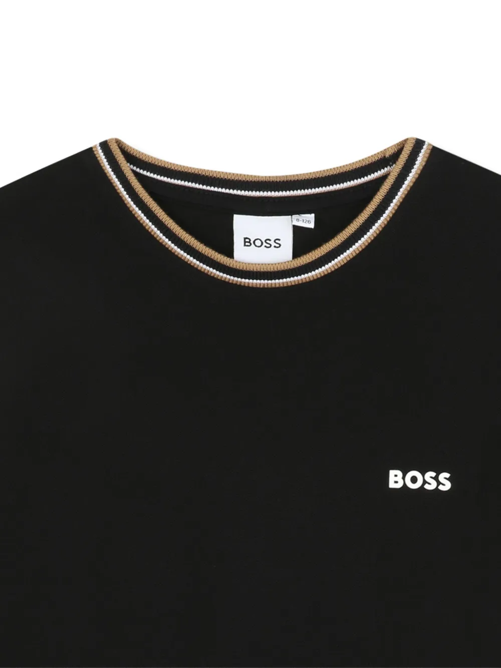 Футболка с круглым вырезом BOSS Kidswear, черный — фото 3