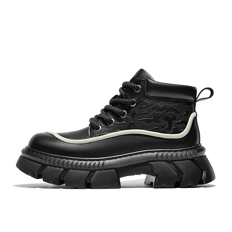 

MOERBAI Короткие ботинки Мартин 5 см мужские черные, цвет Black