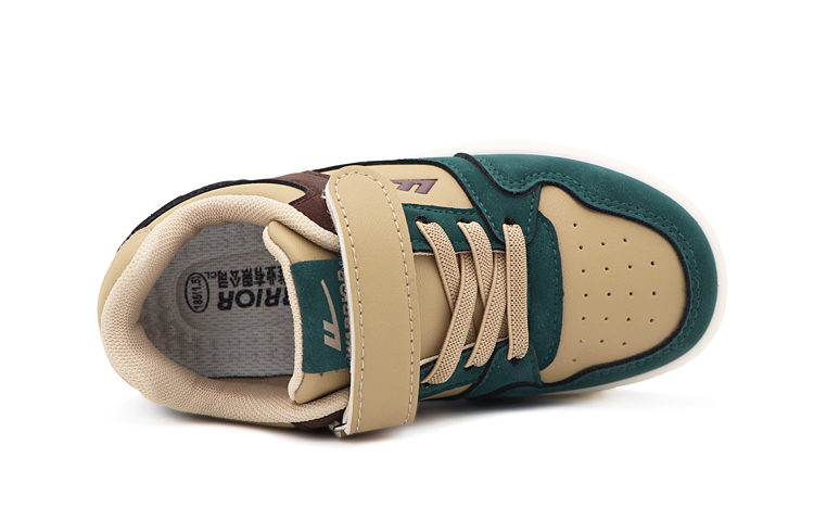 Warrior Low-Top Детские Скейтбордические Кроссовки Желтый Зеленый Коричневый Детские, Земляной Желтый, Темно-Зеленый, Коричневый — фото 4