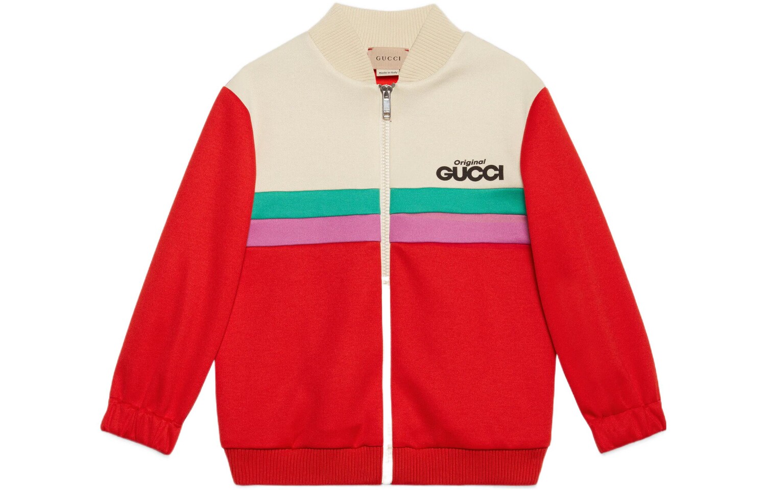 

Куртка детская Gucci на молнии, красный / кремовый