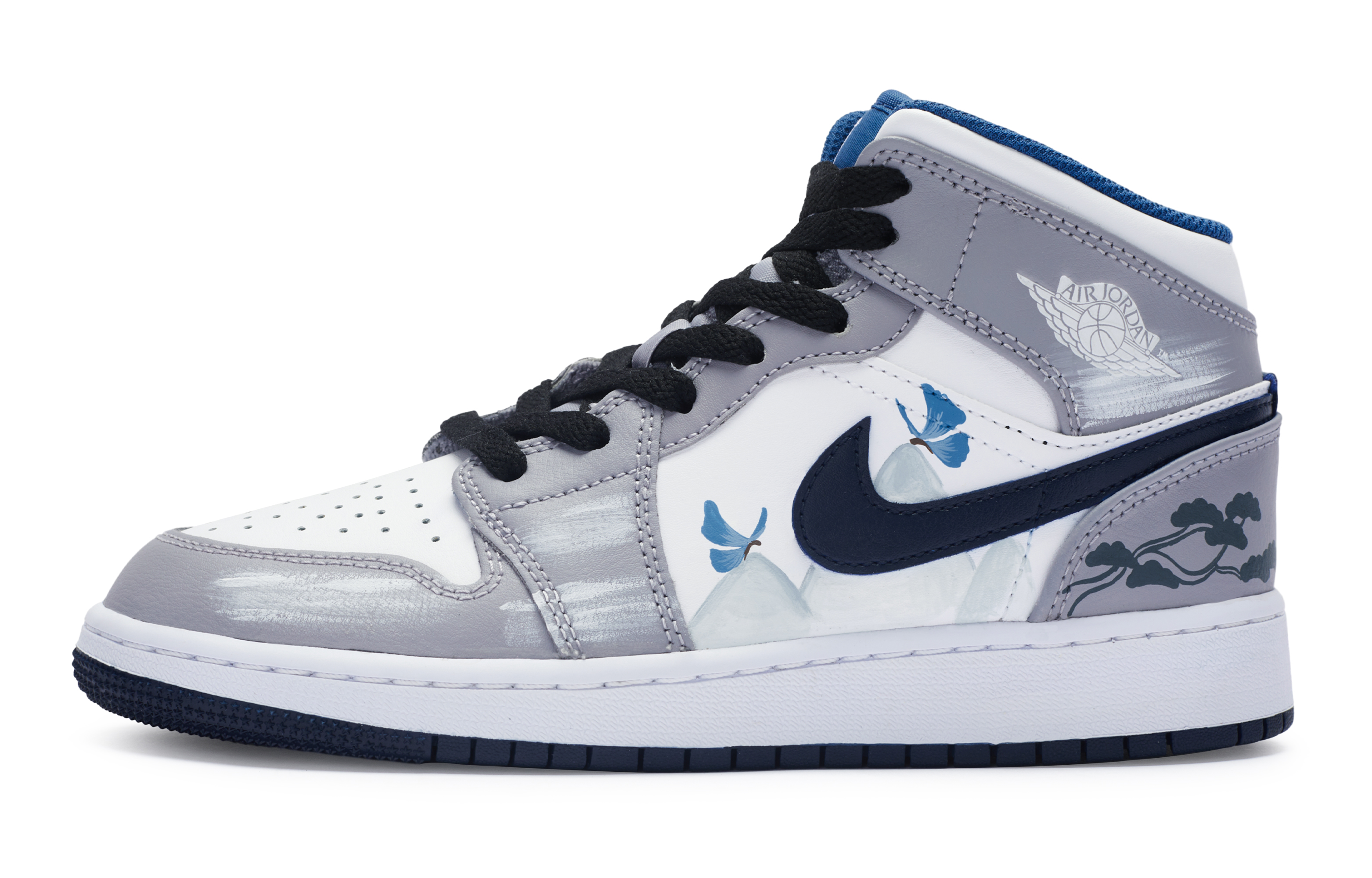 

Кроссовки Air Jordan 1 Vintage Basketball Shoes Women's Mid-Top Blue