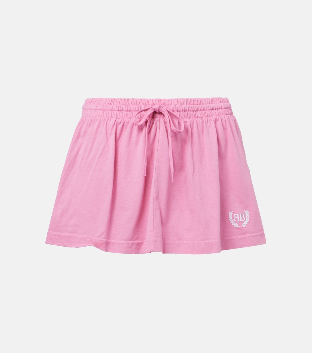 

Лавровая хлопковая джерси мини-юбка Balenciaga, Baby Pink