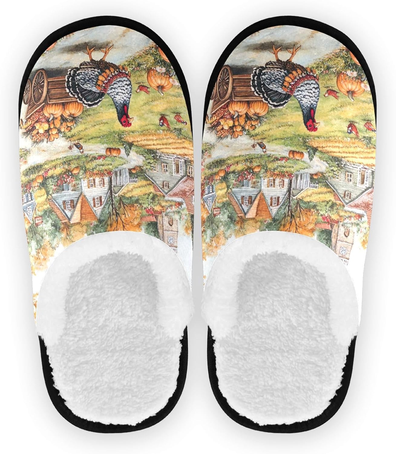 

Домашние тапочки UMIRIKO с осенними тыквами и индейкой для женщин и мужчин, моющиеся, с нескользящей подошвой, с сумкой для хранения для путешествий и спа 20858754, Pumpkin