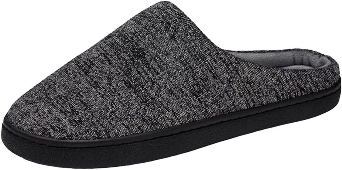 

Тапочки Meidiastra с эффектом памяти для мужчин и женщин, удобные домашние тапочки на мягкой подошве, теплые мягкие вязаные хлопковые тапочки для гостиной и спальни, для ношения в помещении, черный