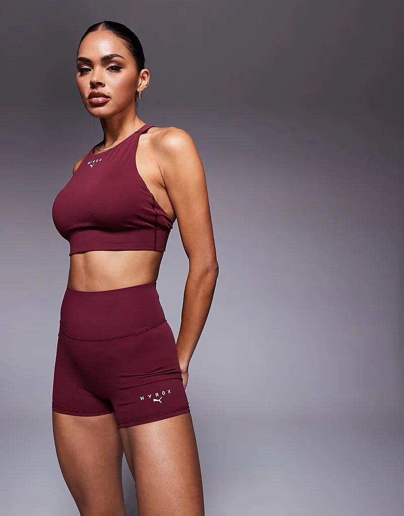 

Обтягивающие шорты Puma x Hyrox shapeluxe 3 дюйма с рубиновым блеском