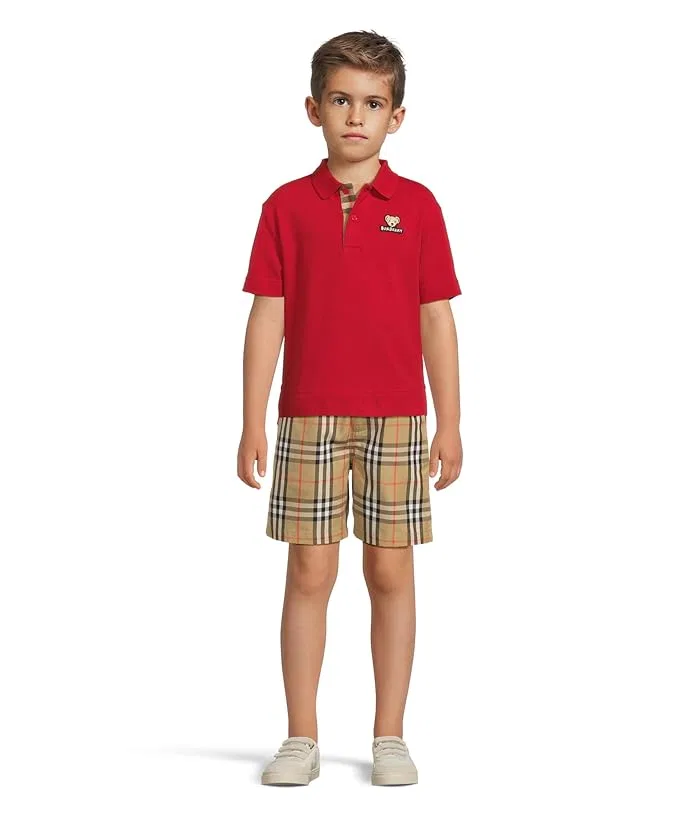 Шорты Oscar Check хлопок Burberry Kids, Sand IP Check — фото 4