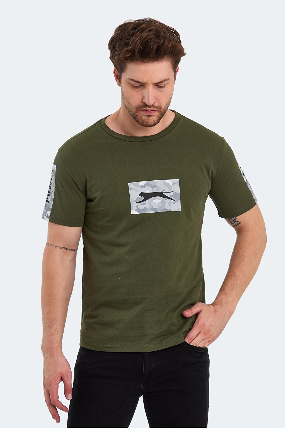 

PADERAU Мужская футболка цвета хаки SLAZENGER