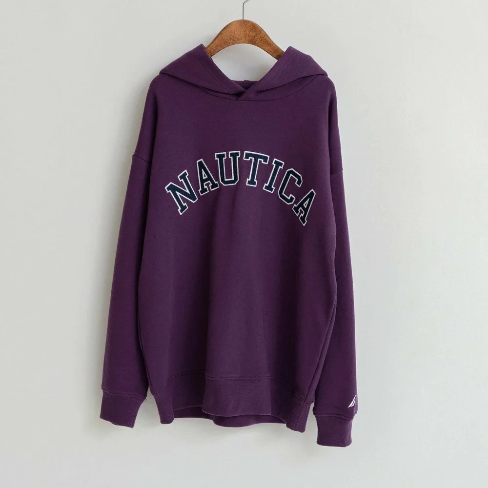 Флисовая толстовка с аппликацией и логотипом Nautica, purple