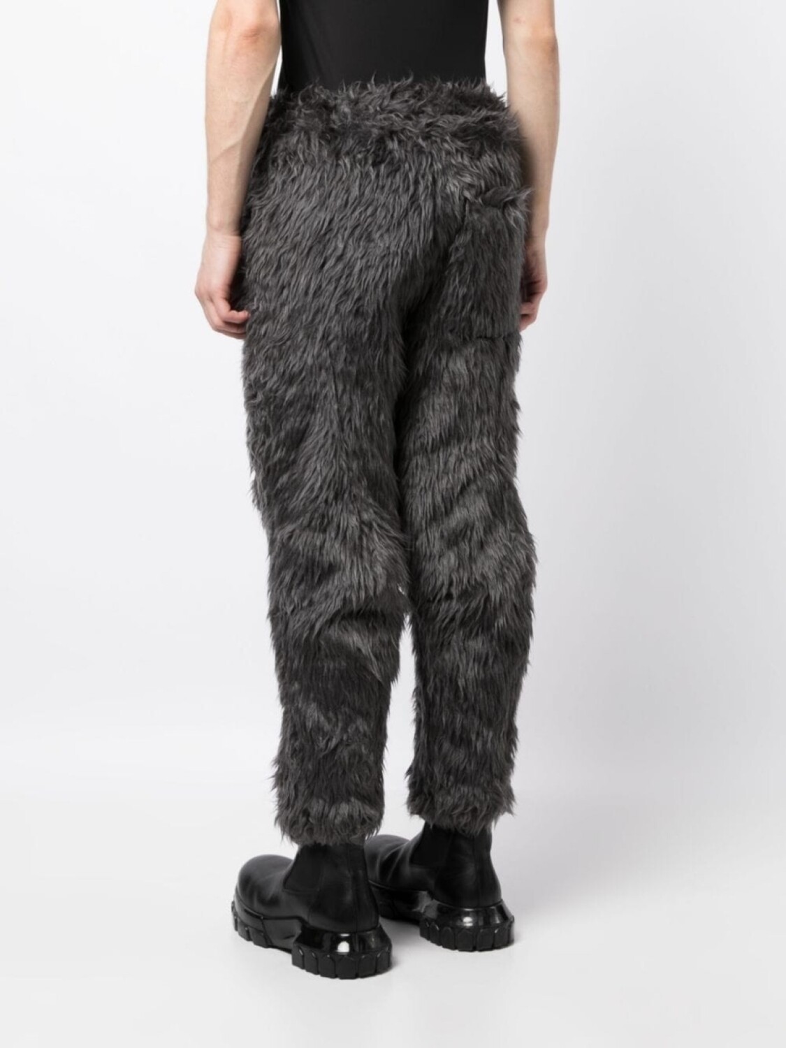 

Узкие брюки с искусственным мехом Doublet, черный