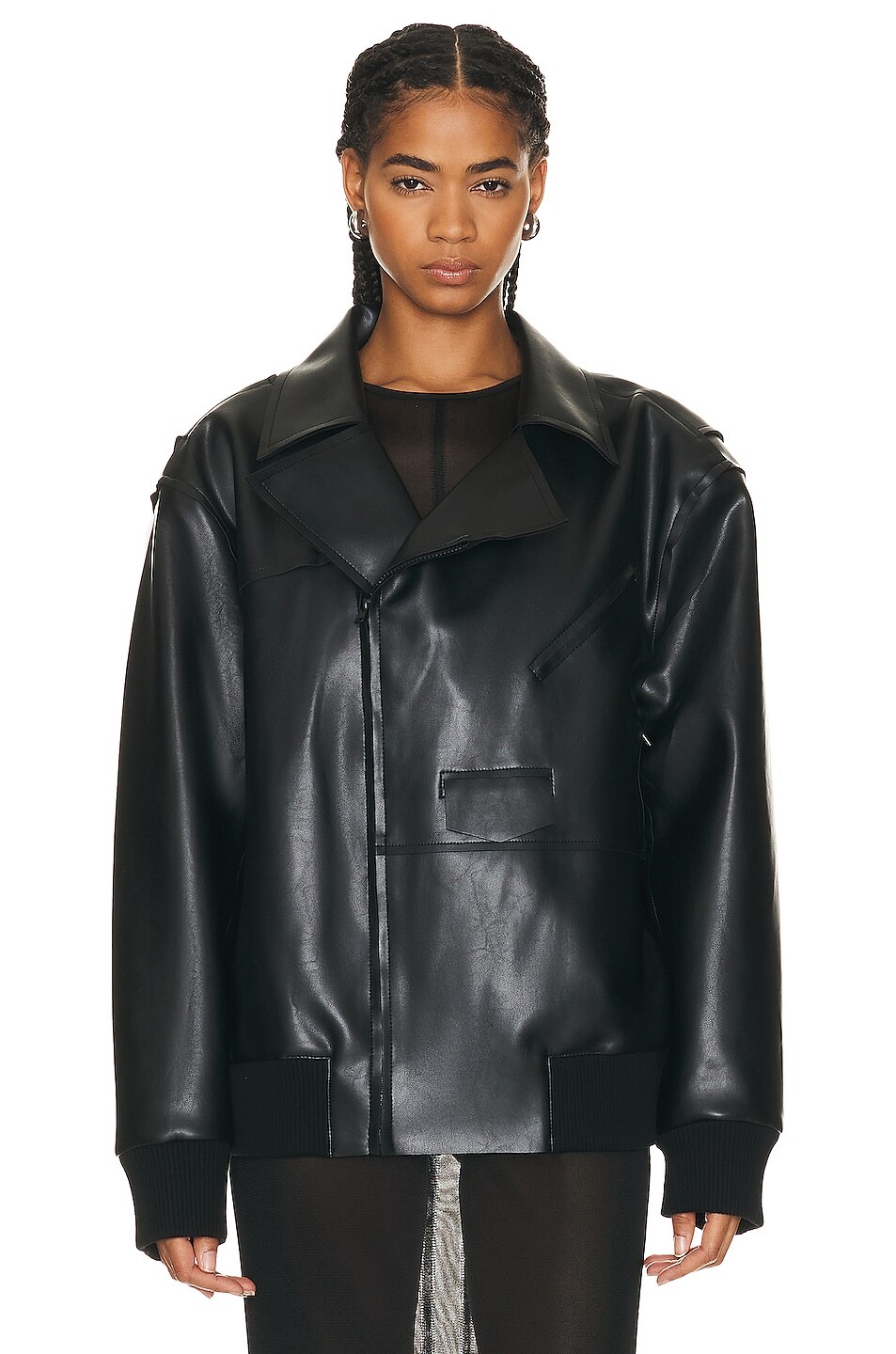 

Куртка Norma Kamali Oversized Moto, черный