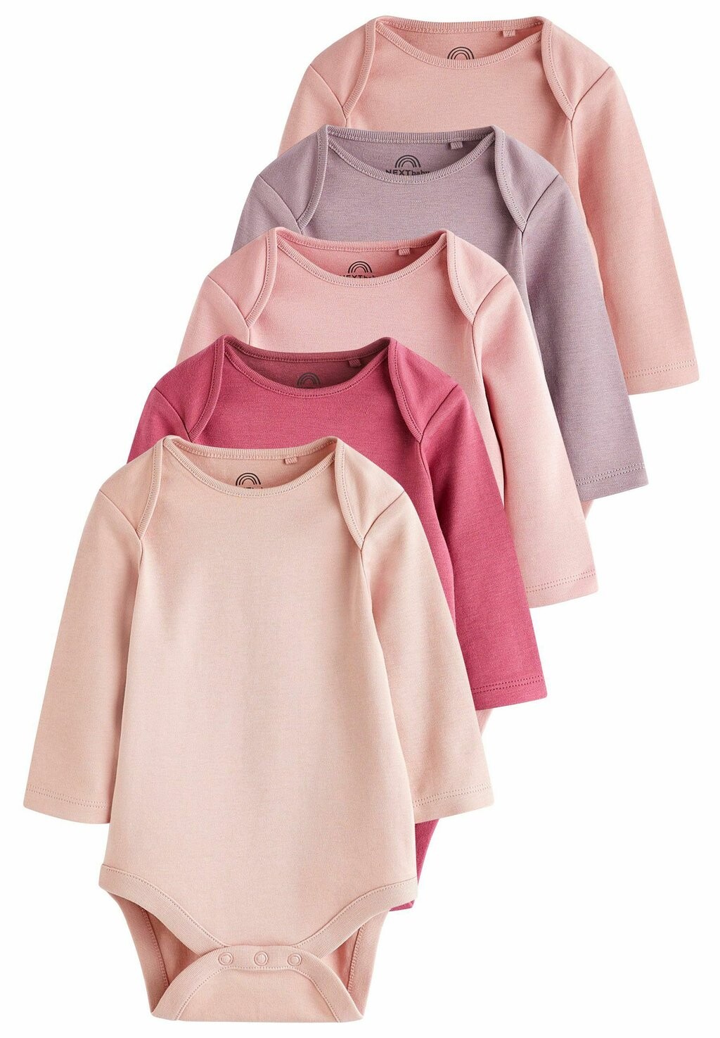 

Боди Essential Long Sleeve Baby Bodysuits 5 Pack Next, розовый