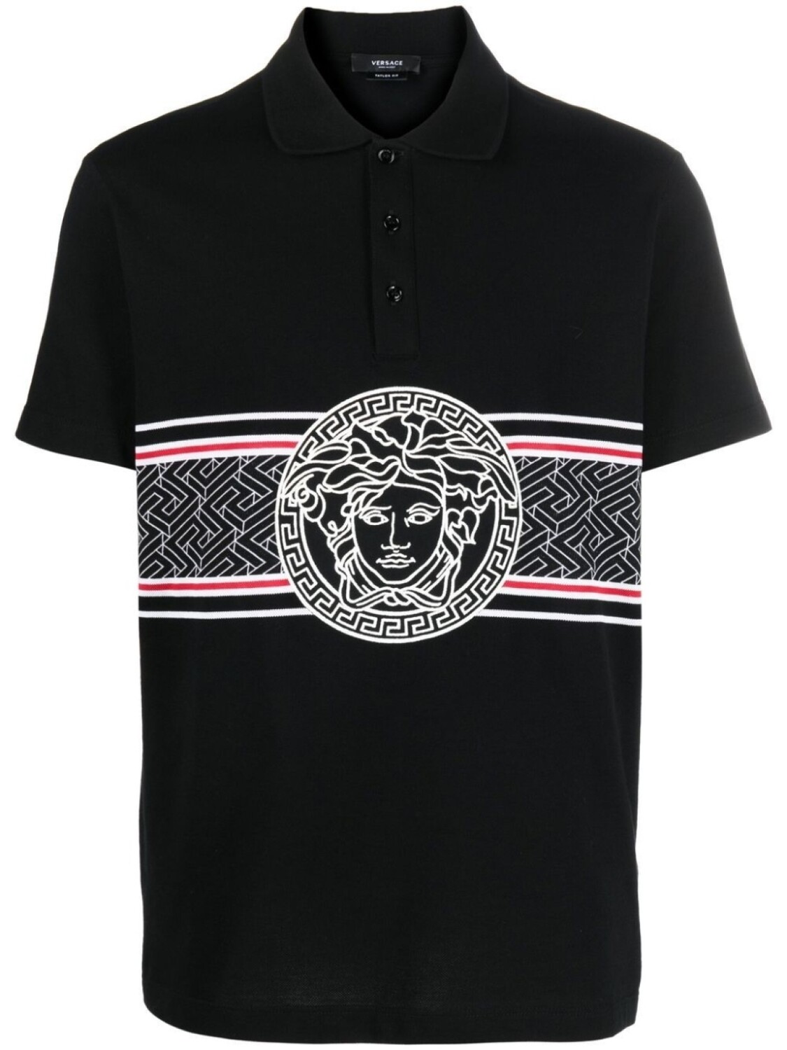 

Рубашка поло с принтом Medusa Versace, черный