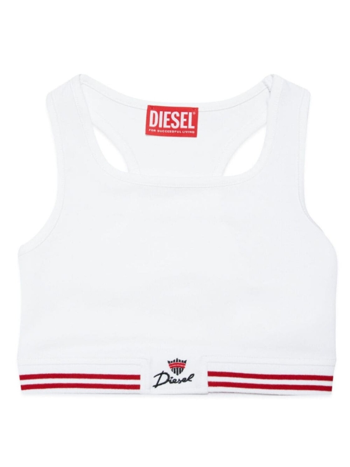 

Diesel укороченный топ Trit с вырезом халтер, белый
