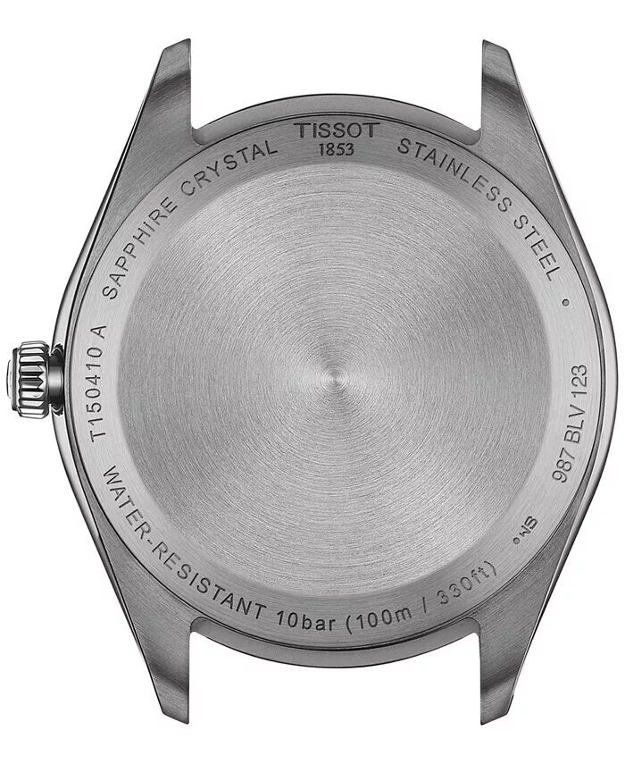 Мужские швейцарские часы PR 100 с браслетом из нержавеющей стали 40 мм Tissot, зеленый — фото 3