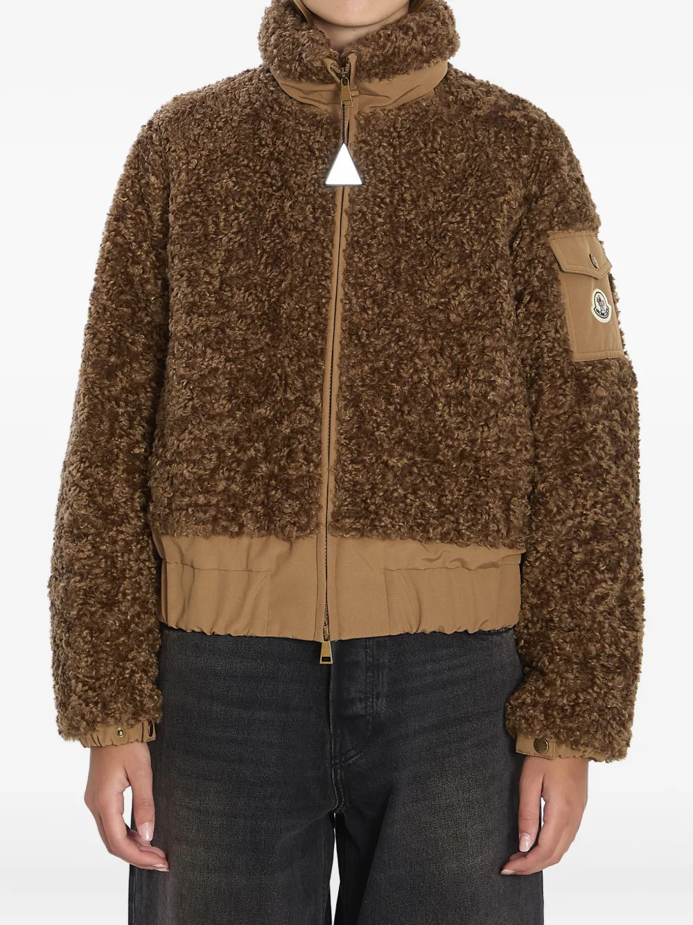 

Флисовая куртка с эффектом тедди Coligny MONCLER, коричневый