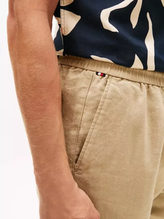 Зауженные брюки-чиносы Harlem из льняной смеси Tommy Hilfiger, Beige — фото 4