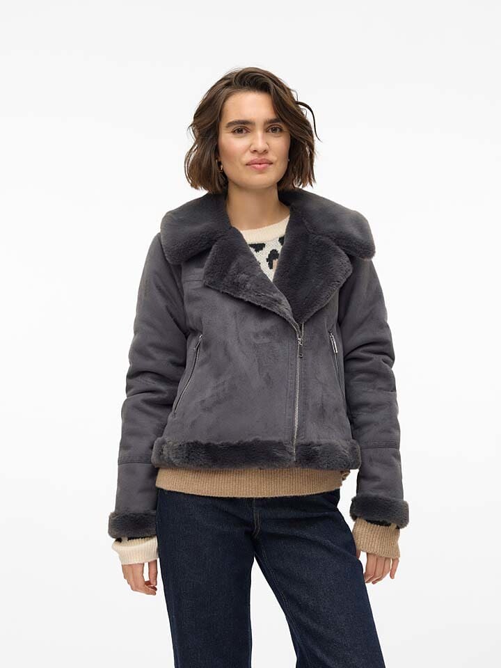 

Куртка Vero Moda Kunstlederjacke Peggy, серый