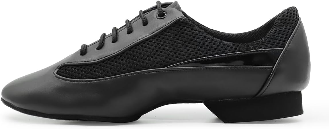 

Мужские профессиональные туфли ручной работы для латиноамериканских танцев, джаза, вальса, бальных танцев, выступлений и обучения AM-6 Bd Dance, черный