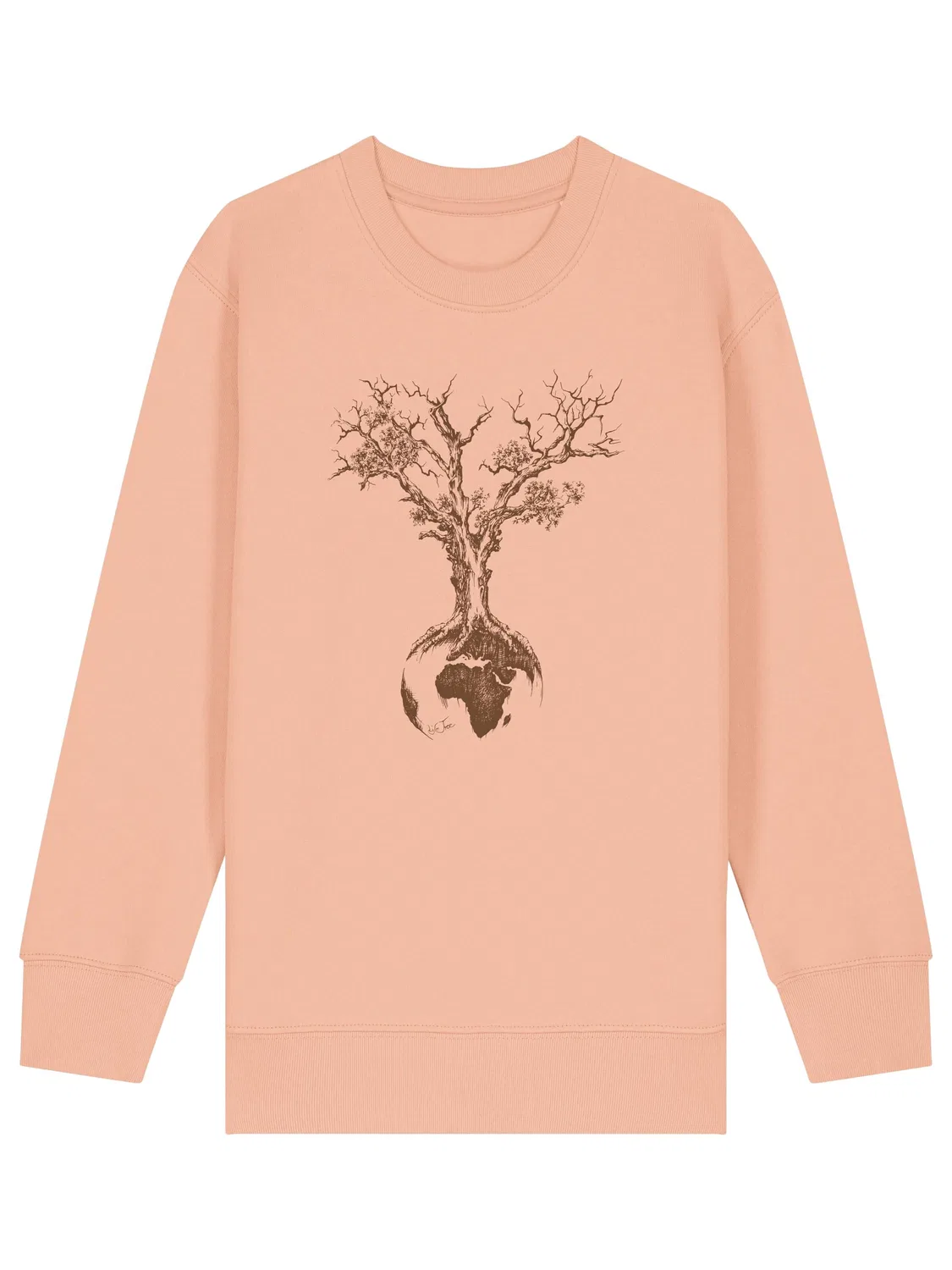 Толстовка 'Organic Fairwear Sweater Kids Unisex Weltenbaum' Life-Tree, Peach