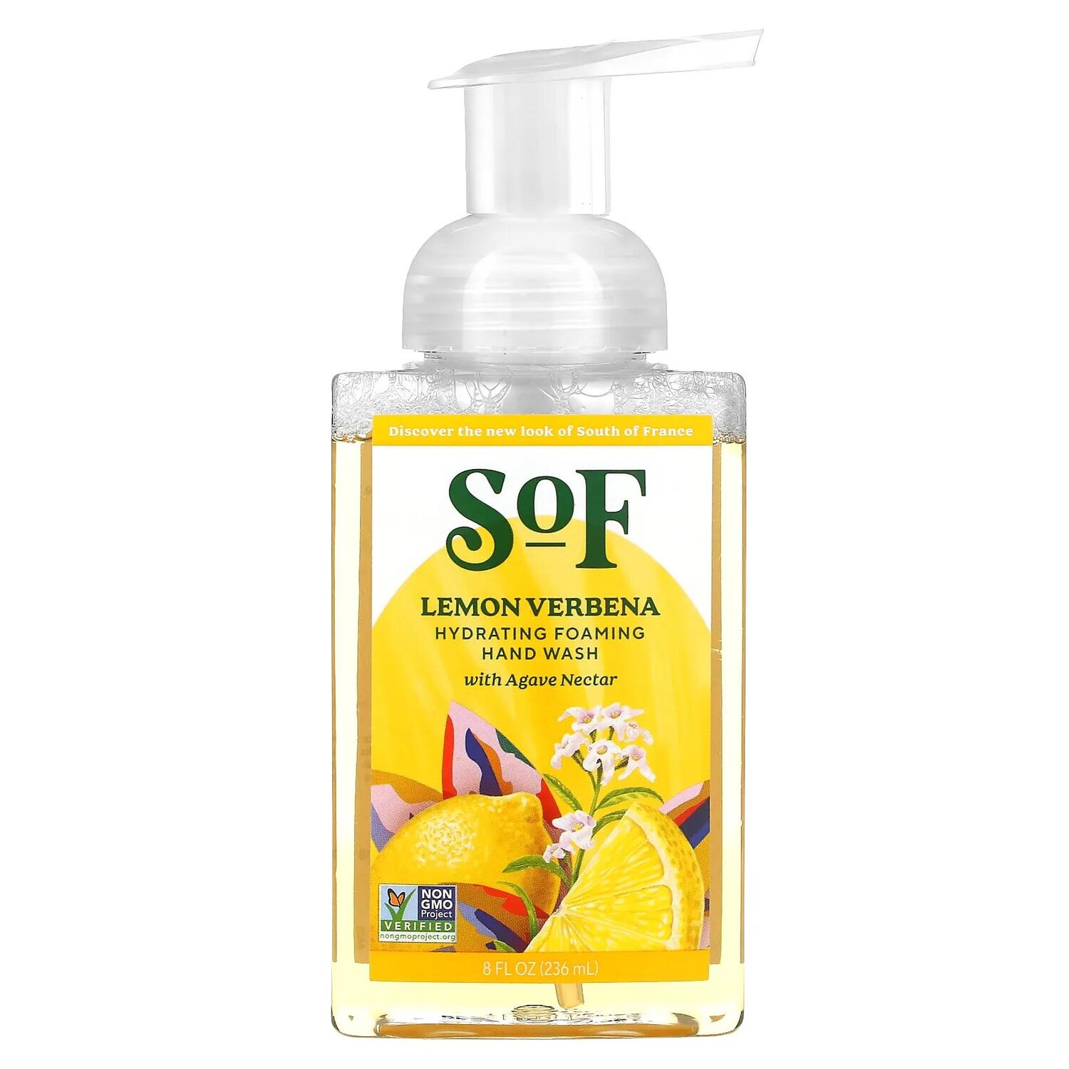

South of France Средство-пенка для мытья рук лимон и вербена 8 fl oz (236 мл)