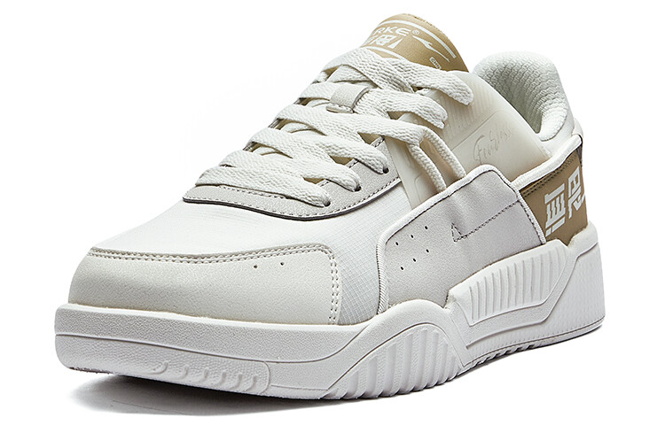 Кроссовки для скейтбординга мужские с низким верхом Oak Bud White/malt Light Brown Erke — фото 3