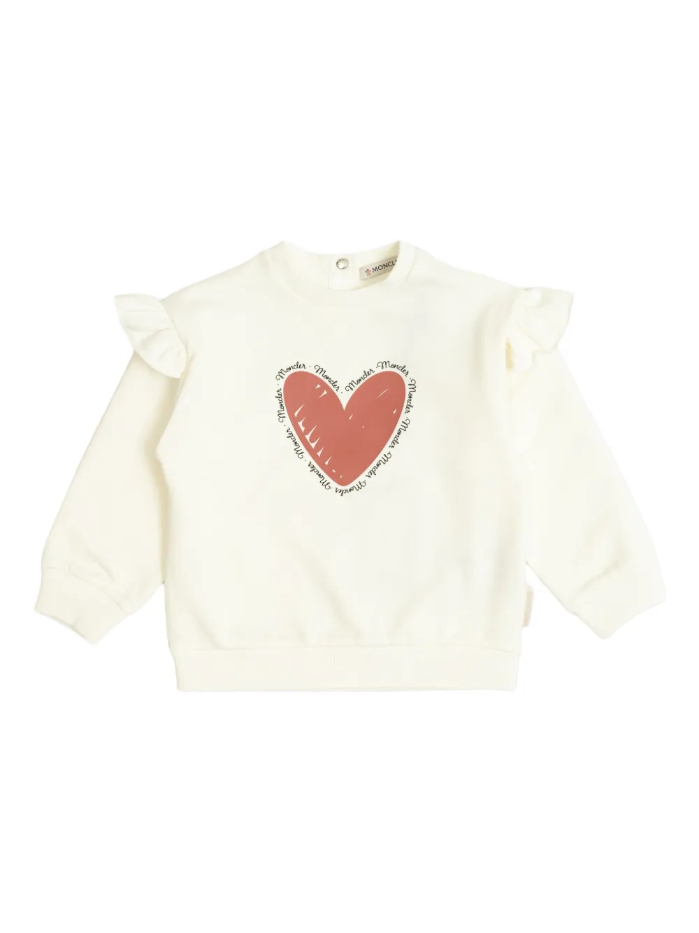 

Толстовка с принтом в виде сердца Moncler Enfant, нейтральный