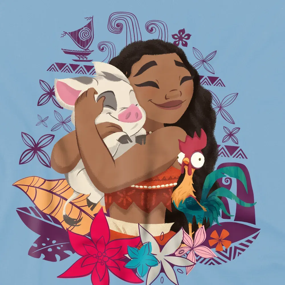 Детская футболка Moana Pua Hei Hei Love Disney, светло-голубой — фото 2