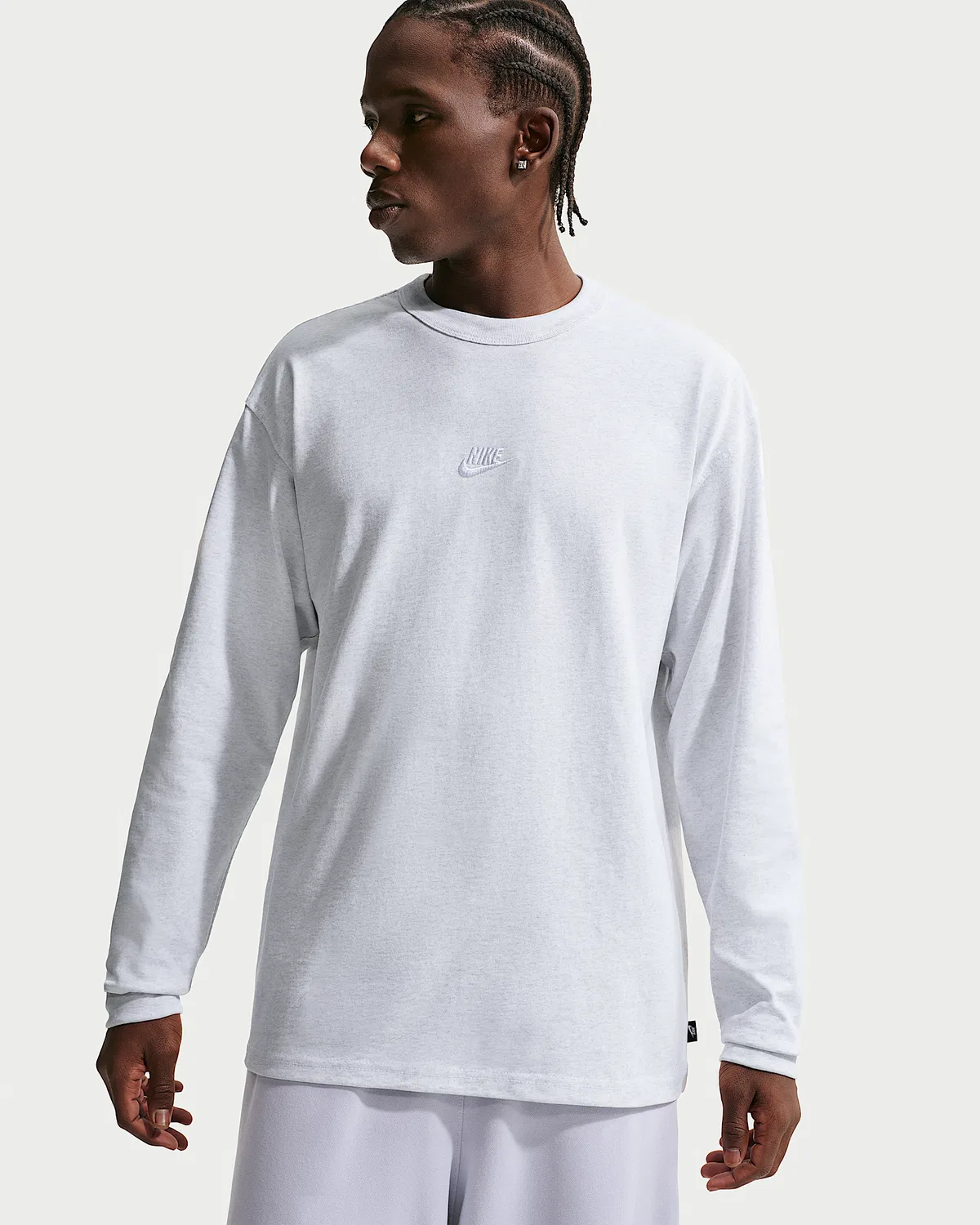 Мужская футболка с длинным рукавом Nike Sportswear Premium Essentials, Birch Heather