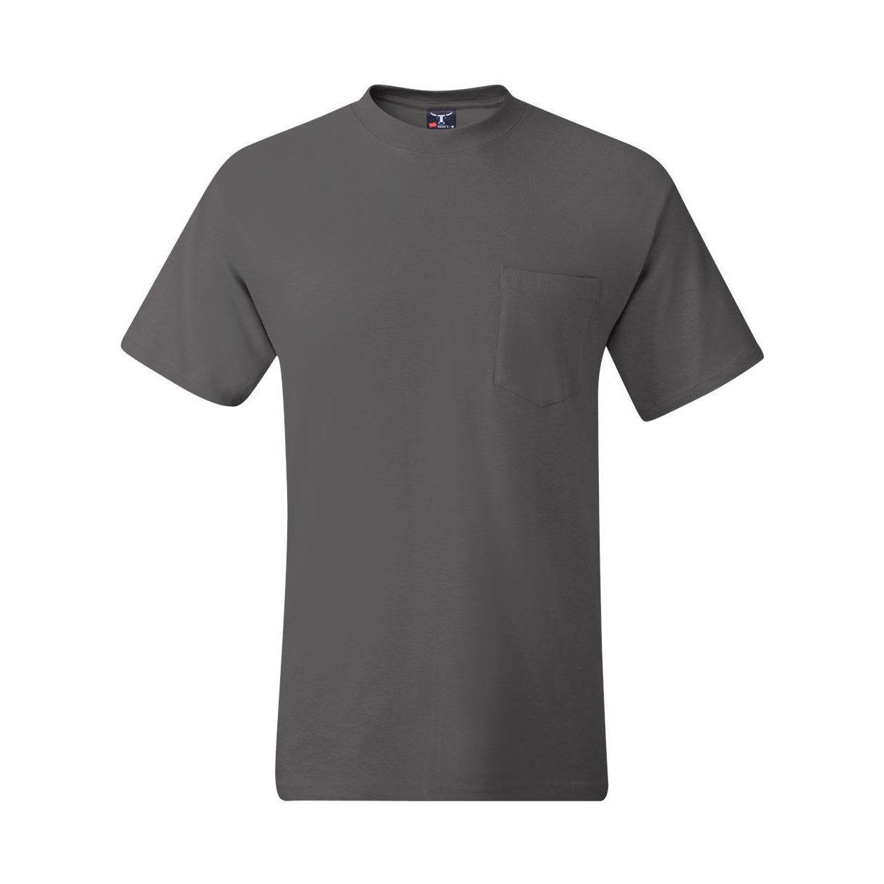 

Футболка Hanes Beefy-T с карманом, серый