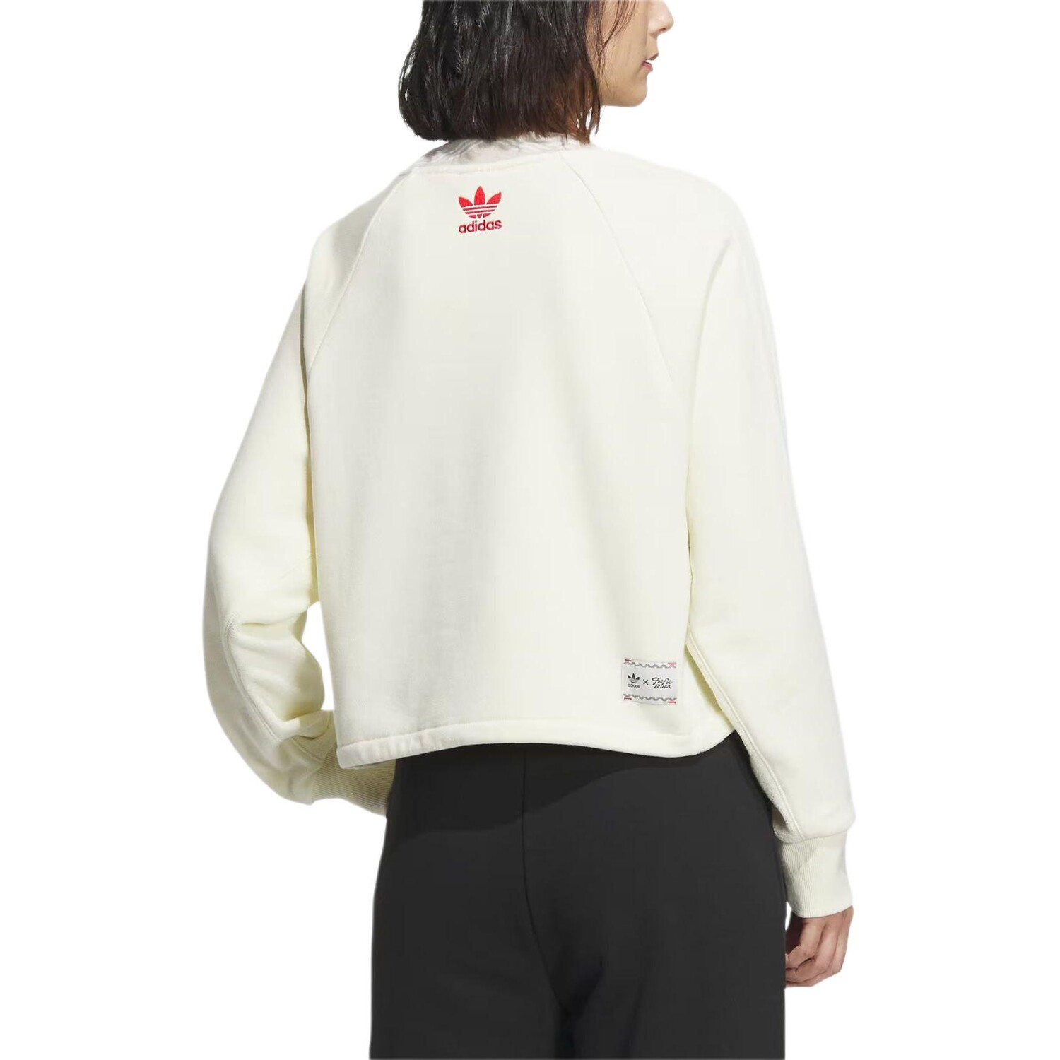 FEIFEI RUAN CO-BRANDED MODEL Толстовка женская белая Adidas Originals — фото 3