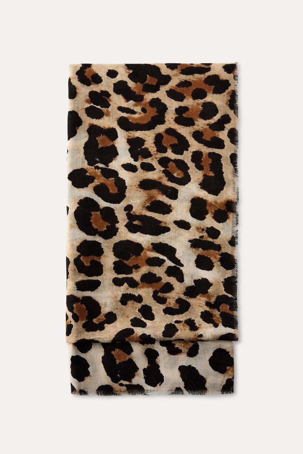 

Шарф с животным принтом ZARA, цвет Leopard