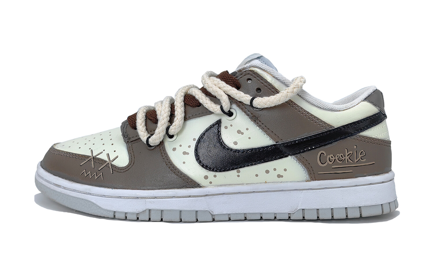 

Кроссовки для скейтбординга Dunk мужские низкие бежевый Nike