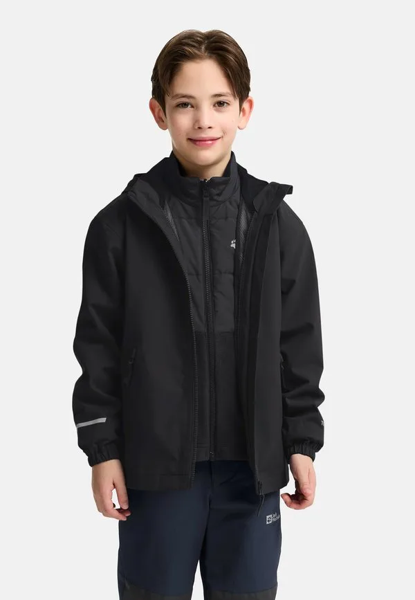 Гибридная парка 3-в-1 Jack Wolfskin, Black