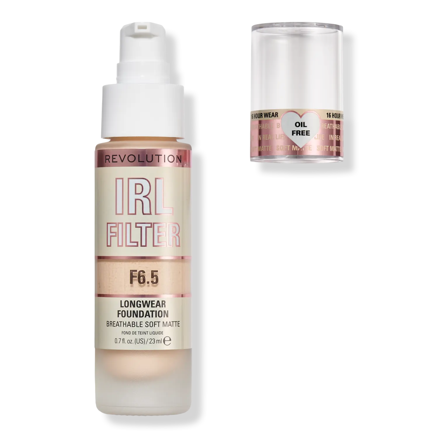 

Тональный крем IRL Filter Longwear Foundation Revolution Beauty, F6.5 (light/medium skin tones with a yellow undertone)