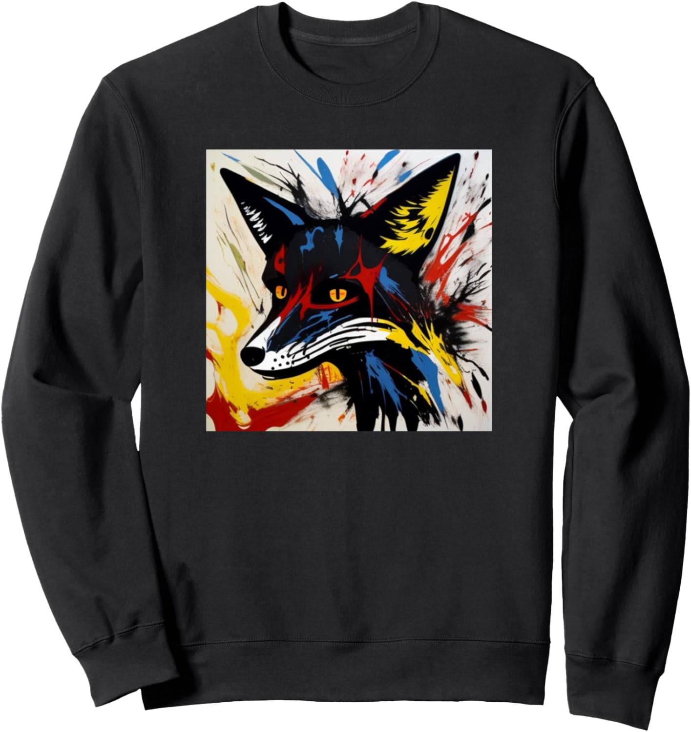 

Толстовка с красочным силуэтом лисы для любителей лис Foxes - Sly Animals Women Girls Kids Men Boys Gift, черный