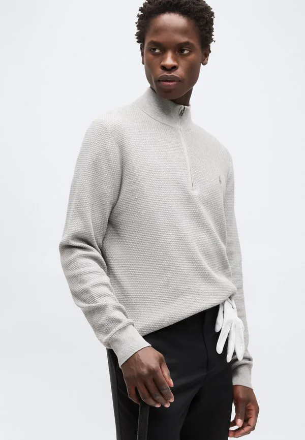 Свитер с застежкой-молнией до середины груди Polo Ralph Lauren, Andover Heather — фото 4