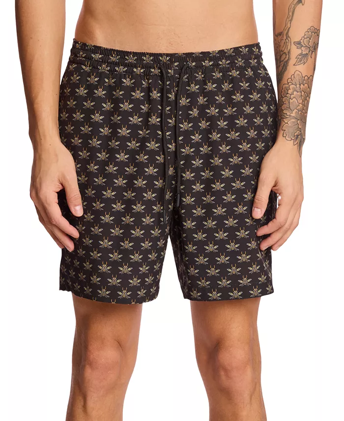 

Мужские плавки Gilligan с принтом и завязками, 6" Paisley & Gray, черный